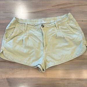 aerie Sage Green Cargo Shorts with Elastic Waistband
